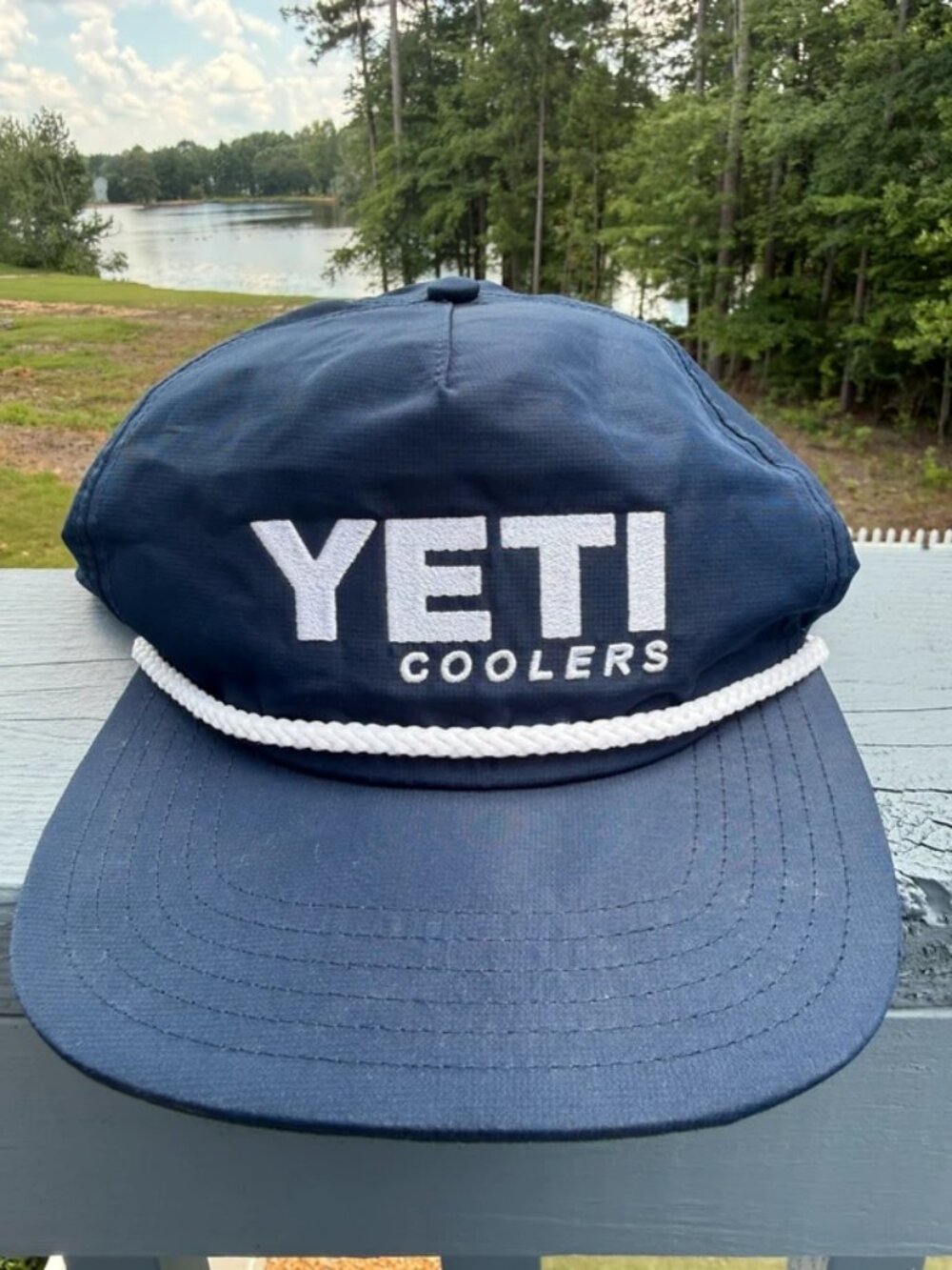 2016 Vintage YETI Rare Spell-out Logo Gorpcore Aesthetic Retro 5-Panel Rope Hat